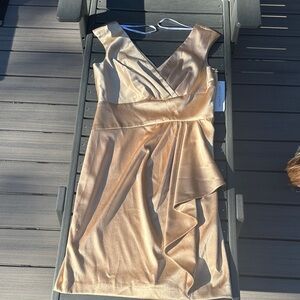 Maggy London Gold Asymmetrical Dress